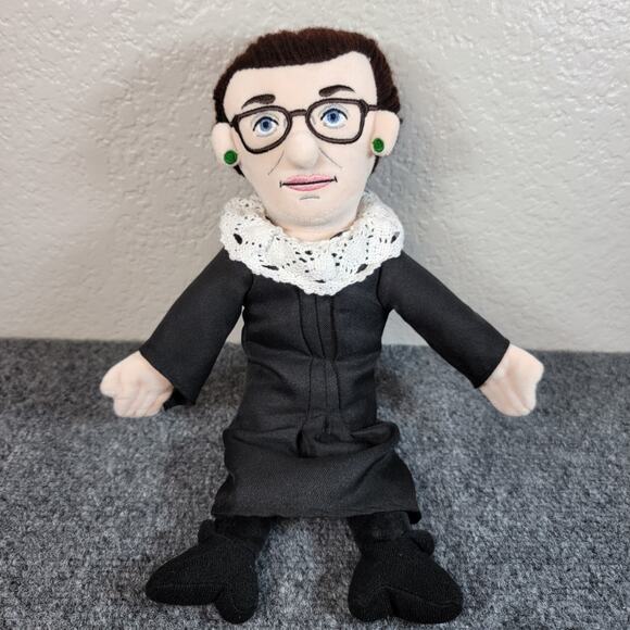 RBG Ruth Ginsburg Little Thinker Plush Doll 13.5" Unemployed Philosophers 2021 - Picture 1 of 6